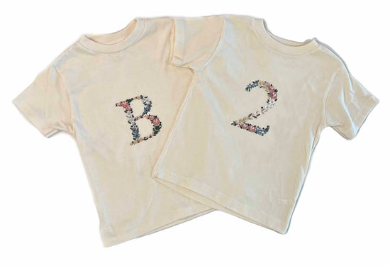 Floral Personalized Kids Organic Tee