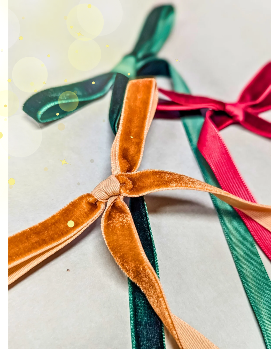Christmas Thin Velvet Bows