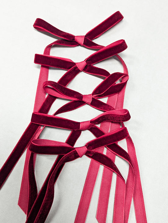 Christmas Thin Velvet Bows