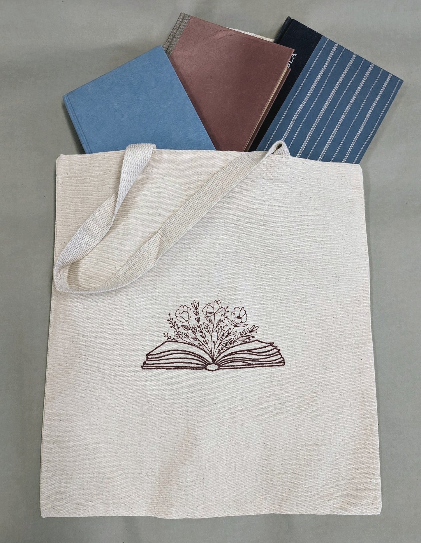 Canvas Tote Floral Book