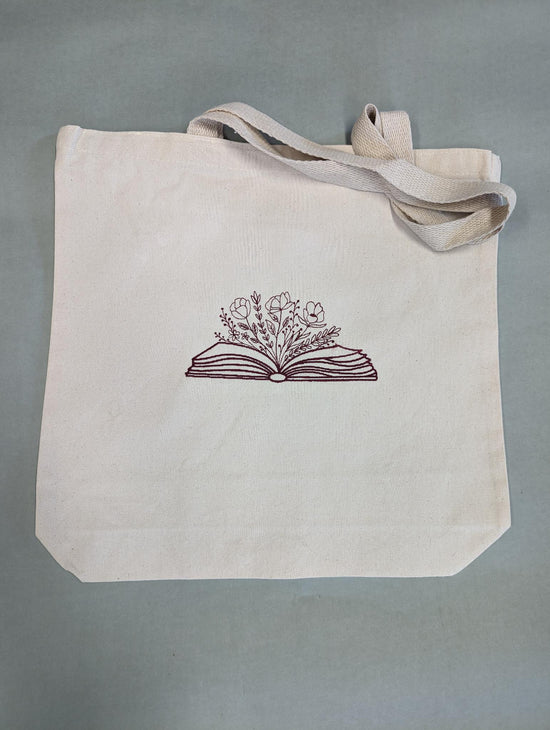 Canvas Tote Floral Book