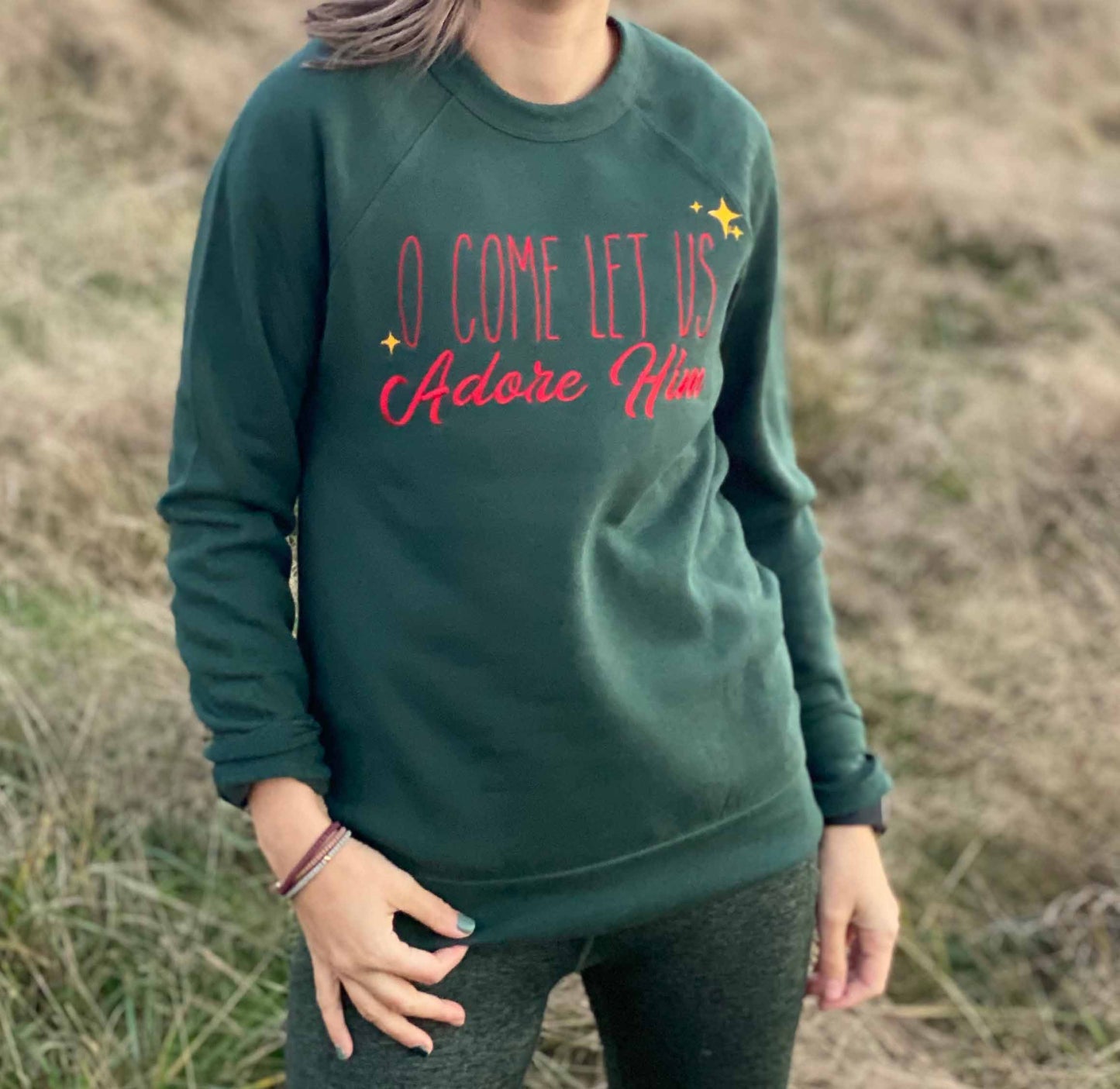 Load image into Gallery viewer, O Come Let us Adore Him Sweatshirt
